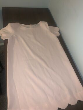 Space 46 Boutique Pale Pink Scallop Hem High-Low Dress